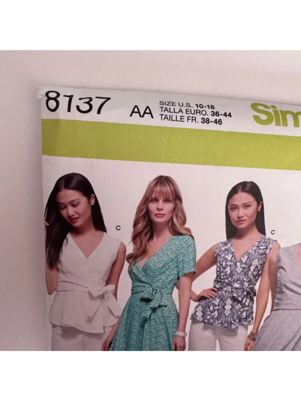 Simplicity Sewing Pattern 8137 Wrap Dress Top Pants Modern Feminine 10-18 Uncut